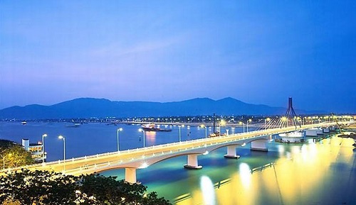 Han bridge on Han river in Da Nang