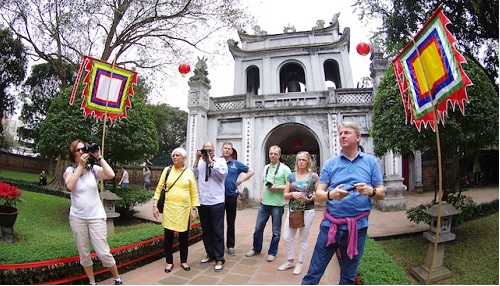 The Temple of Literature is one of the most attractive places at Hanoi.