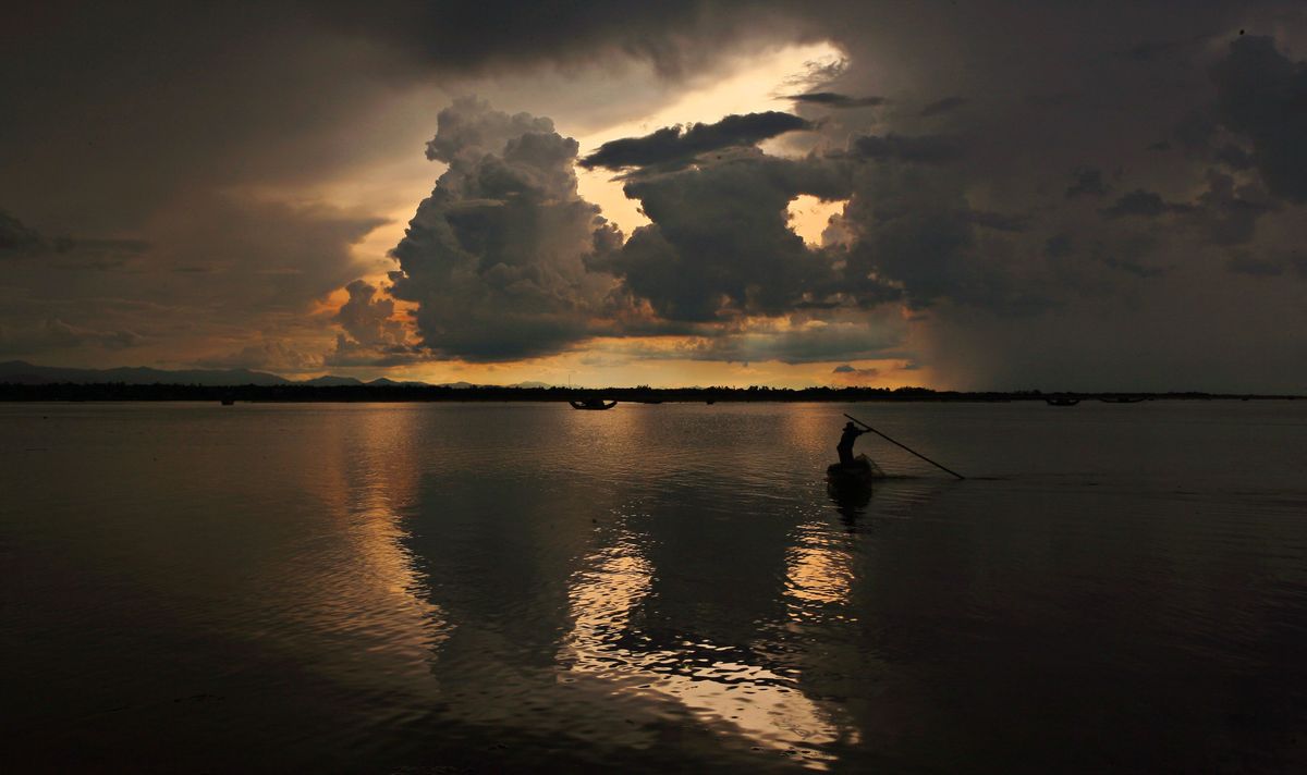 Sunset after the rain on Tam Giang