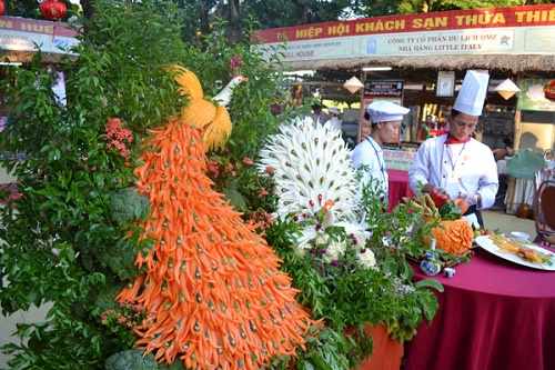 Food counter in international culinary festival-Hue