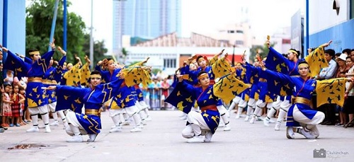 Japanese dancing performance