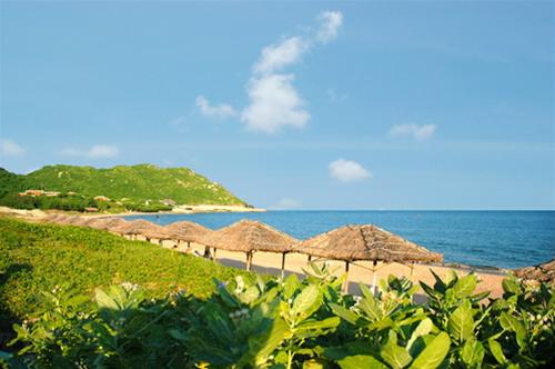 LongHai beach as  blue dragon in Vietnam