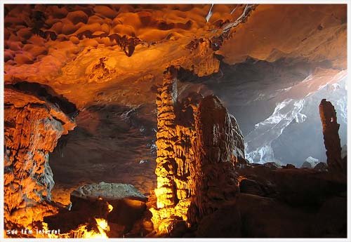 Surprise cave in Ha Long Bay