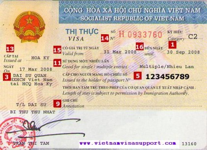 Vietnam visa type